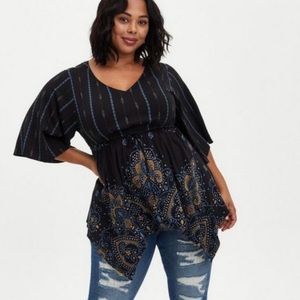 Sharkbite Babydoll Tunic Top